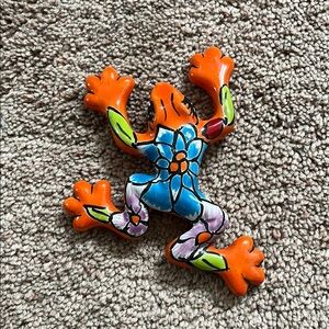 Colorful Handpainted Talavera  Ceramic Gecko Wall Decor